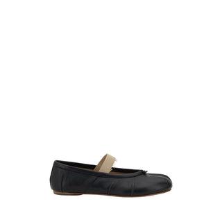 Margiela Black Calf Leather Bos Taurus Ballet Flats