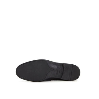 Salvatore Ferragamo Black Calfskin Slip-On Loafers