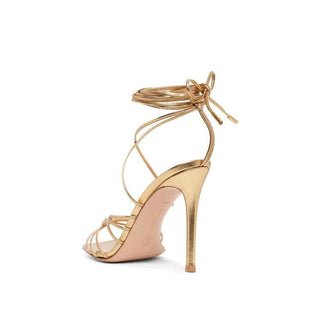 Gianvito Rossi Gold Calfskin Stiletto Heel Sandals