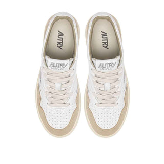Autry White Goatskin Low Top Sneakers
