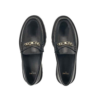 Celine Black Calfskin Slip-On Loafers