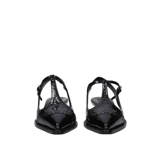 Miu Miu Black Calfskin Mid Heel Pumps