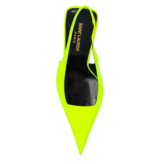Saint Laurent Yellow Calfskin High Heel Pumps