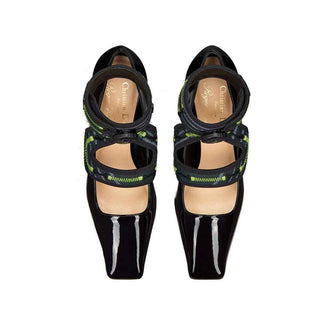 Dior Black Calfskin Mid Heel Pumps