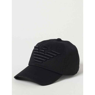 Emporio Armani Black Cotton Cap (Baseball Hat)