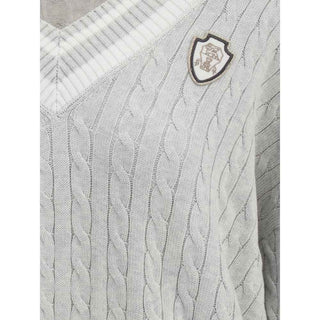 Brunello Cucinelli White Cotton Sweatshirt
