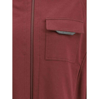 Brunello Cucinelli Bordeaux Cotton Cardigan
