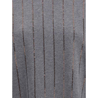 Brunello Cucinelli Gray Cotton Sweatshirt