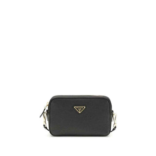 Prada Black Calf Leather Bos Taurus Shoulder Bag