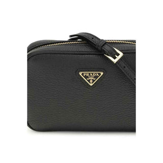 Prada Black Calf Leather Bos Taurus Shoulder Bag