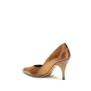 Miu Miu Beige Calf Leather Bos Taurus High Heel Pumps