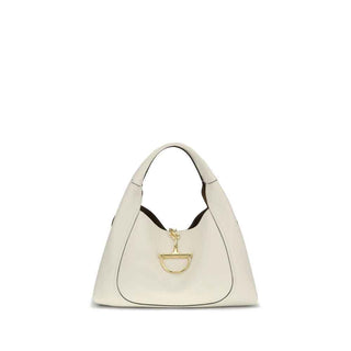 Gucci White Calf Leather Bos Taurus Shoulder Bag