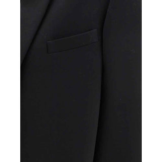 The Row Black Fleece Wool Coat