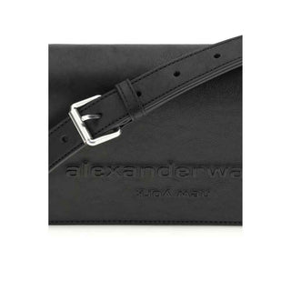 Alexander Wang Black Calf Leather Bos Taurus Shoulder Bag