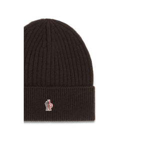 Moncler Grenoble Black Fleece Wool Beanie