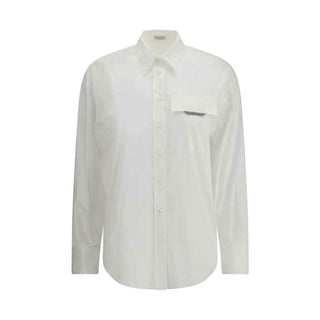 Brunello Cucinelli White Cotton Shirt