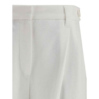 Brunello Cucinelli White Cotton Dress Pants