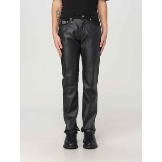 Versace Jeans Black Leather Pants