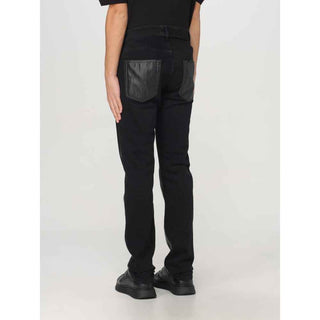 Versace Jeans Black Leather Pants
