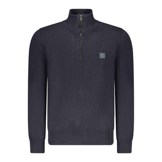 Hugo Boss Blue Cotton Men Sweater