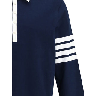 Thom Browne Blue Cotton Polo Shirt