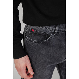 Hugo Boss Black Cotton Relaxed Fit Jeans