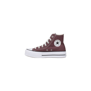 Converse Purple Fabric Platform Sneakers