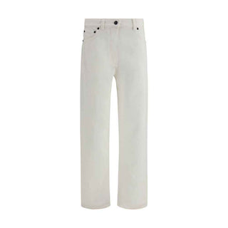 The Row White Cotton Straight-Leg Jeans