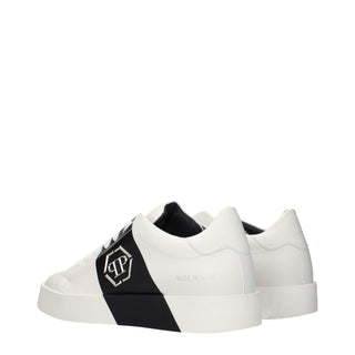 Philipp Plein White Leather Sneakers