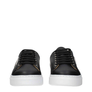 Philipp Plein Black Leather Low Top Sneakers