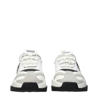 Philipp Plein White Fabric Chunky Sneakers