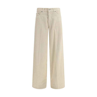 Haikure Beige Cotton Casual Pants