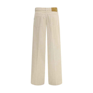 Haikure Beige Cotton Casual Pants