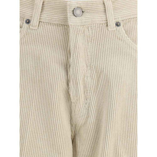 Haikure Beige Cotton Casual Pants
