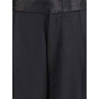 SA SU PHI Black Silk Casual Pants