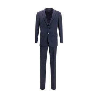 Giorgio Armani Blue Fleece Wool Two-Piece Suit