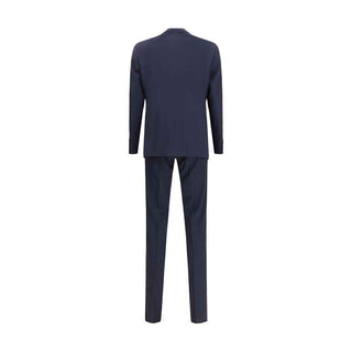 Giorgio Armani Blue Fleece Wool Two-Piece Suit