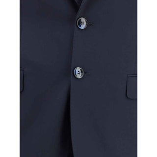 Giorgio Armani Blue Fleece Wool Two-Piece Suit