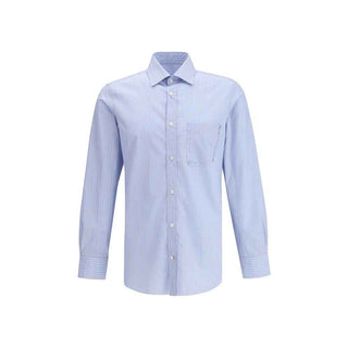 Margiela Blue Cotton Pattern Shirt