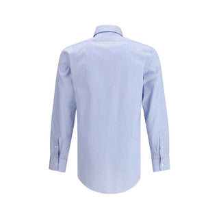 Margiela Blue Cotton Pattern Shirt