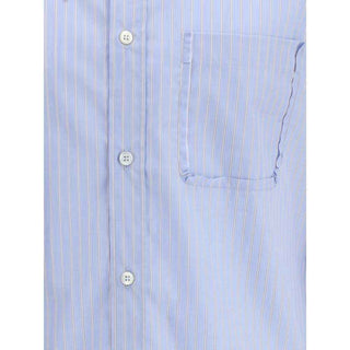 Margiela Blue Cotton Pattern Shirt