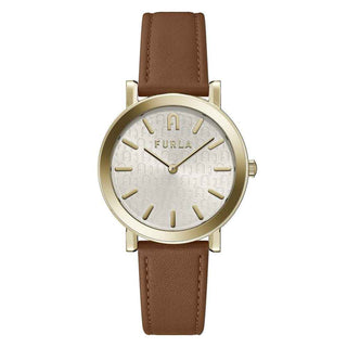 Furla Brown Leather Dress Watch
