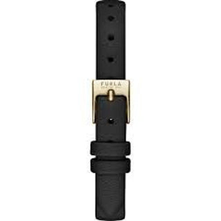 Furla Black Leather Dress Watch