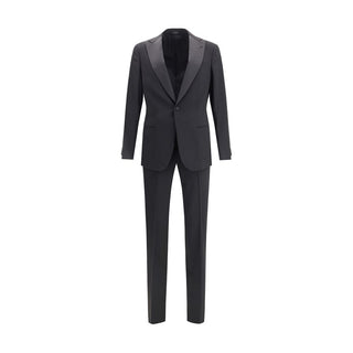 Giorgio Armani Black Fleece Wool Tuxedo