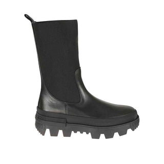 Moncler Black Calfskin Flat Boots