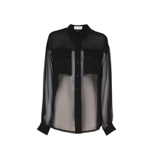 Saint Laurent Black Silk Dress Shirt