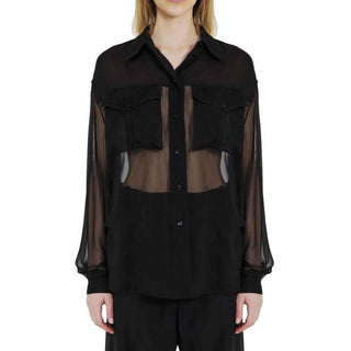 Saint Laurent Black Silk Dress Shirt