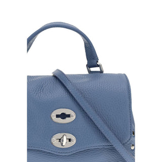 Zanellato Blue Calf Leather Bos Taurus Shoulder Bag