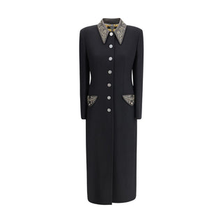 Versace Black Wool Coat