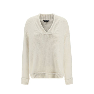 Tom Ford White Alpaca Leather Sweatshirt